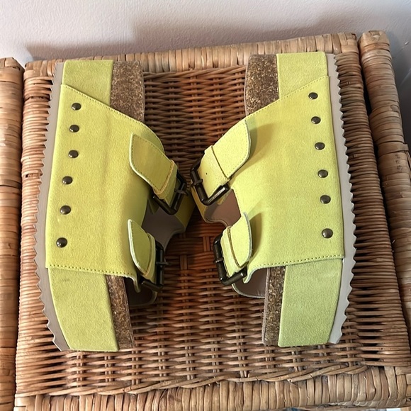 Free People x Intentionally Rule Breaker Flatform Sandals Size 7 NEW - Picture 8 of 17